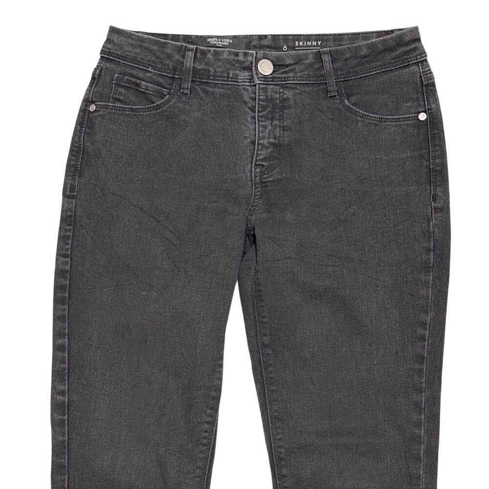 Simply Vera Vera Wang Womens‎ Skinny Mid Rise Jeans Black Size 6